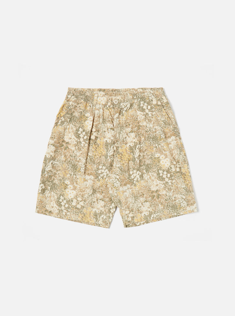 Universal Works Pleated track shorts | Garden cord sand LEO BOUTIQUE