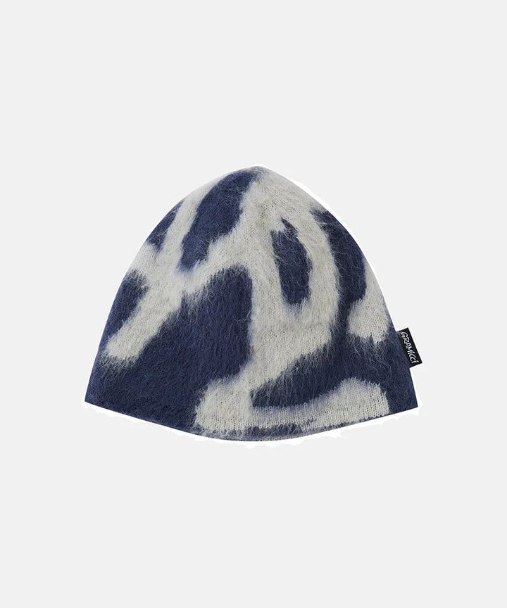 Mohair Burly Runningman Beanie | Midnight