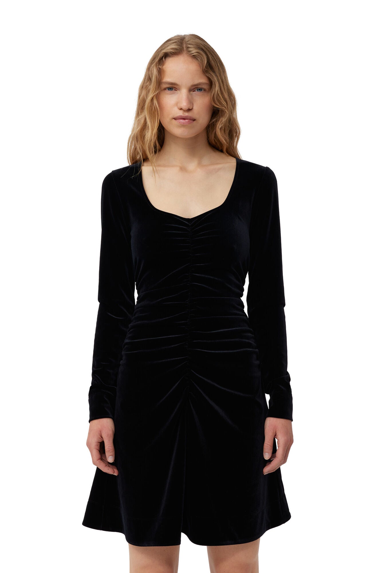 LEO BOUTIQUE Velvet Jersey Mini Dress Black GANNI Leo Boutique LEO BOUTIQUE Velvet Jersey Mini Dress Black GANNI Leo Boutique