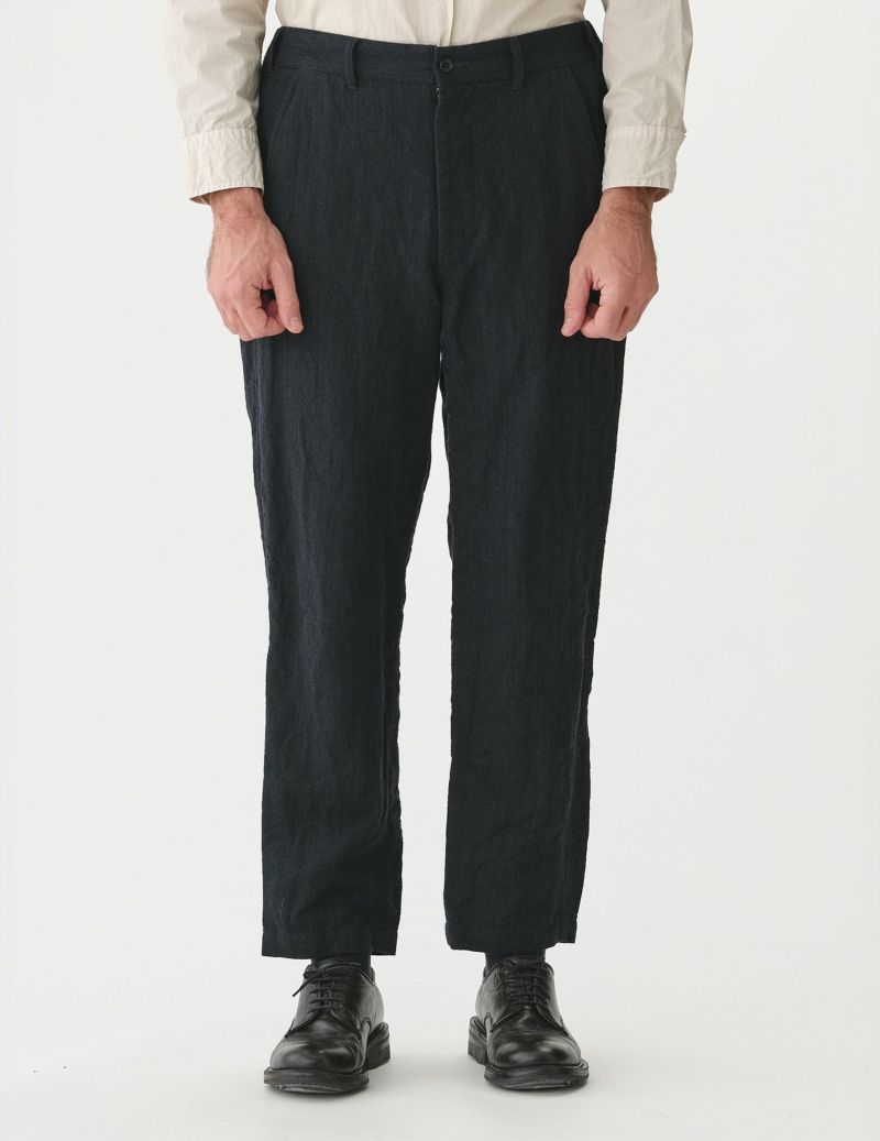 SAGE DE CRET WO/LI Herringbone Tumbler Tapered Pants | Charcoal LEO BOUTIQUE