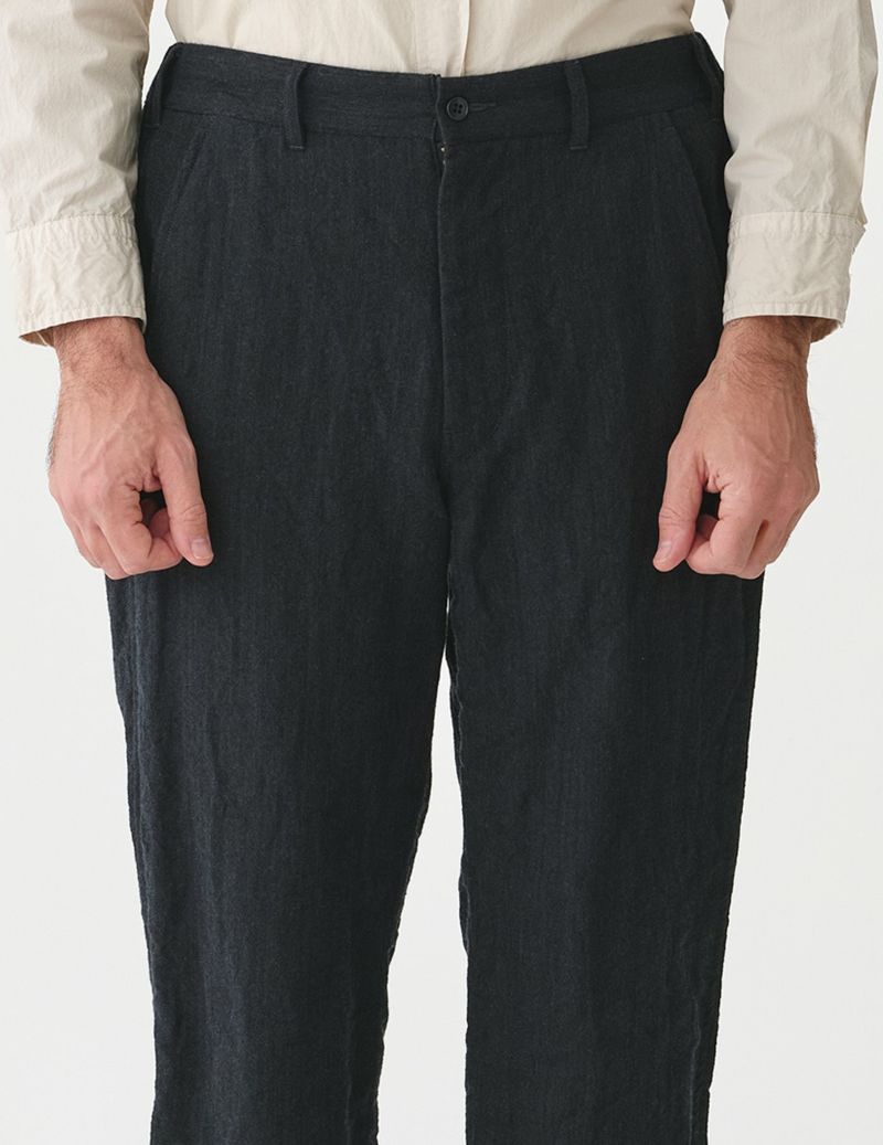 SAGE DE CRET WO/LI Herringbone Tumbler Tapered Pants | Charcoal LEO BOUTIQUE