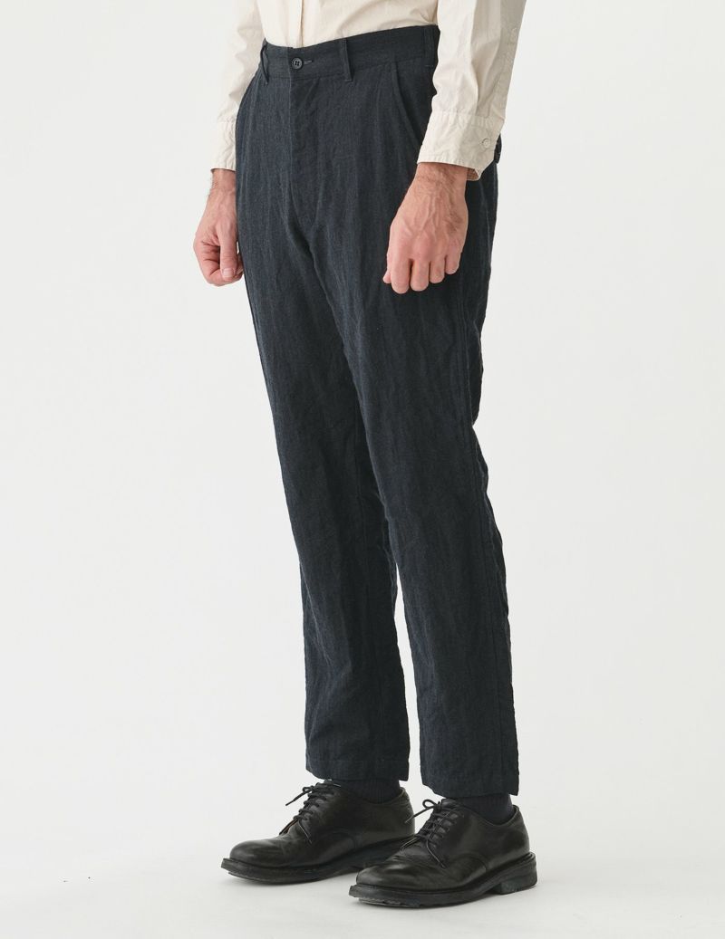 SAGE DE CRET WO/LI Herringbone Tumbler Tapered Pants | Charcoal LEO BOUTIQUE