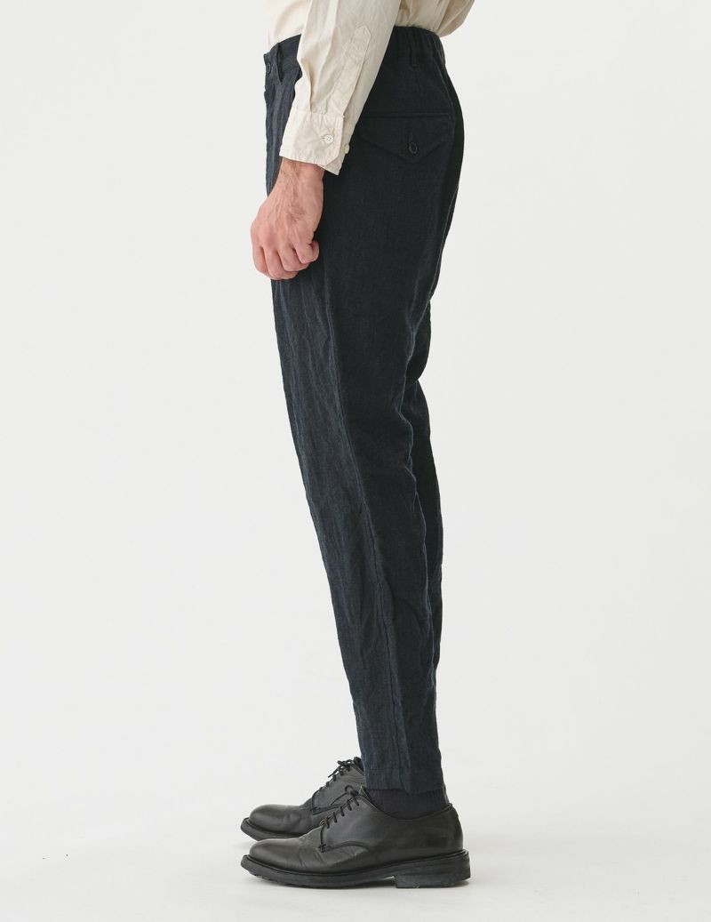 SAGE DE CRET WO/LI Herringbone Tumbler Tapered Pants | Charcoal LEO BOUTIQUE