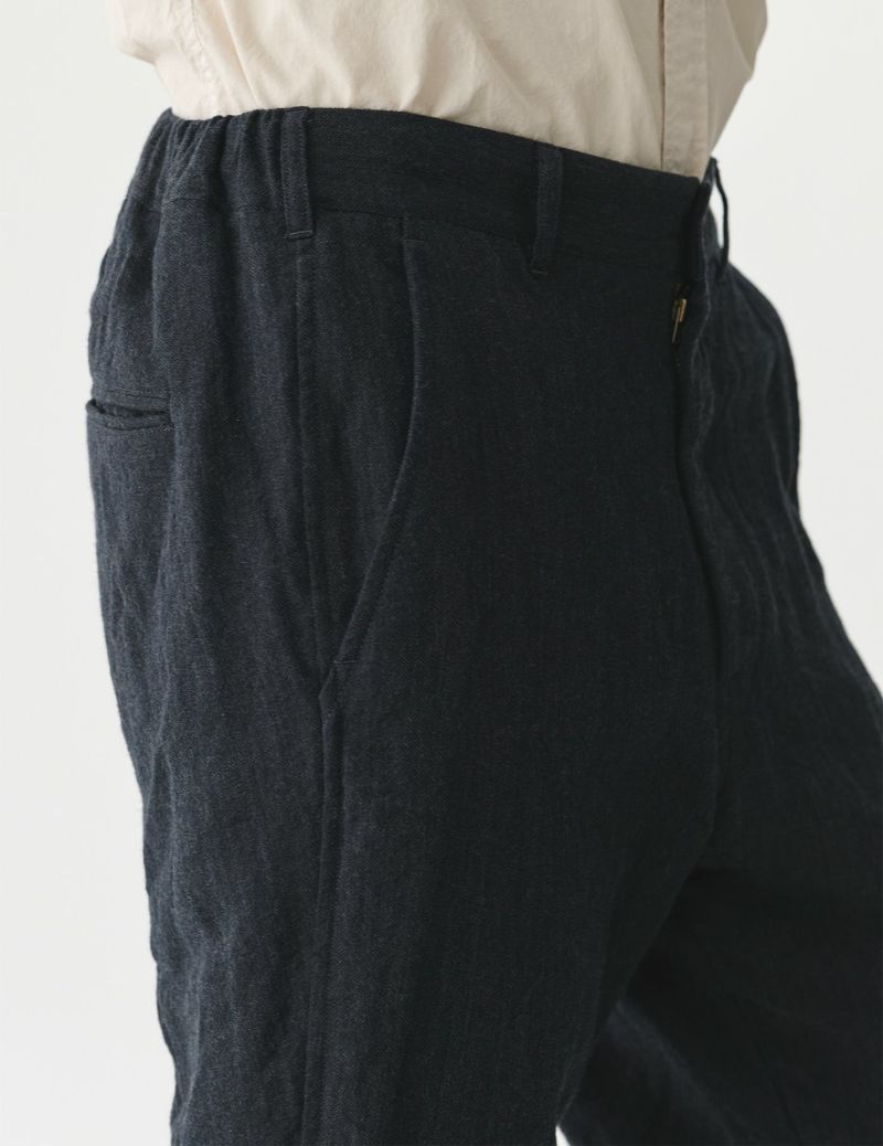 SAGE DE CRET WO/LI Herringbone Tumbler Tapered Pants | Charcoal LEO BOUTIQUE