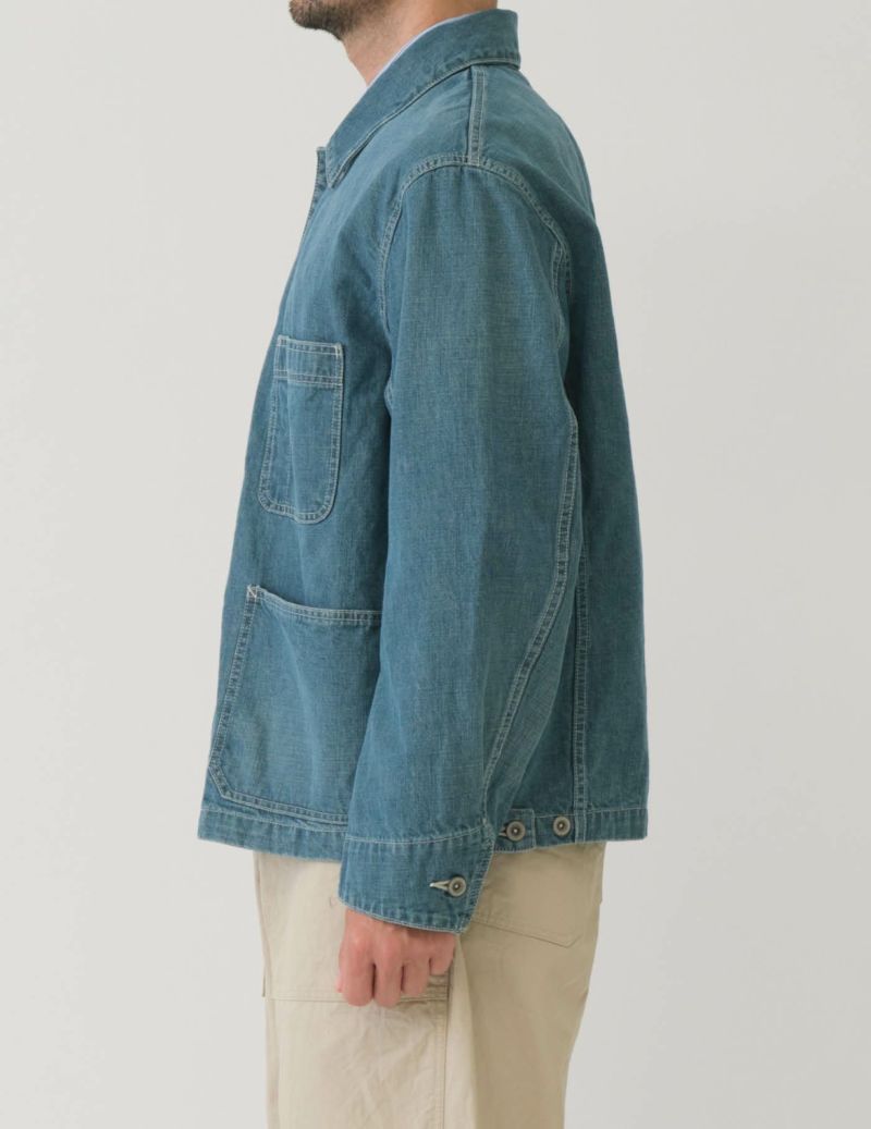 SAGE DE CRET 11 oz Denim Sof201t Coverall Jacket | Blue LEO BOUTIQUE