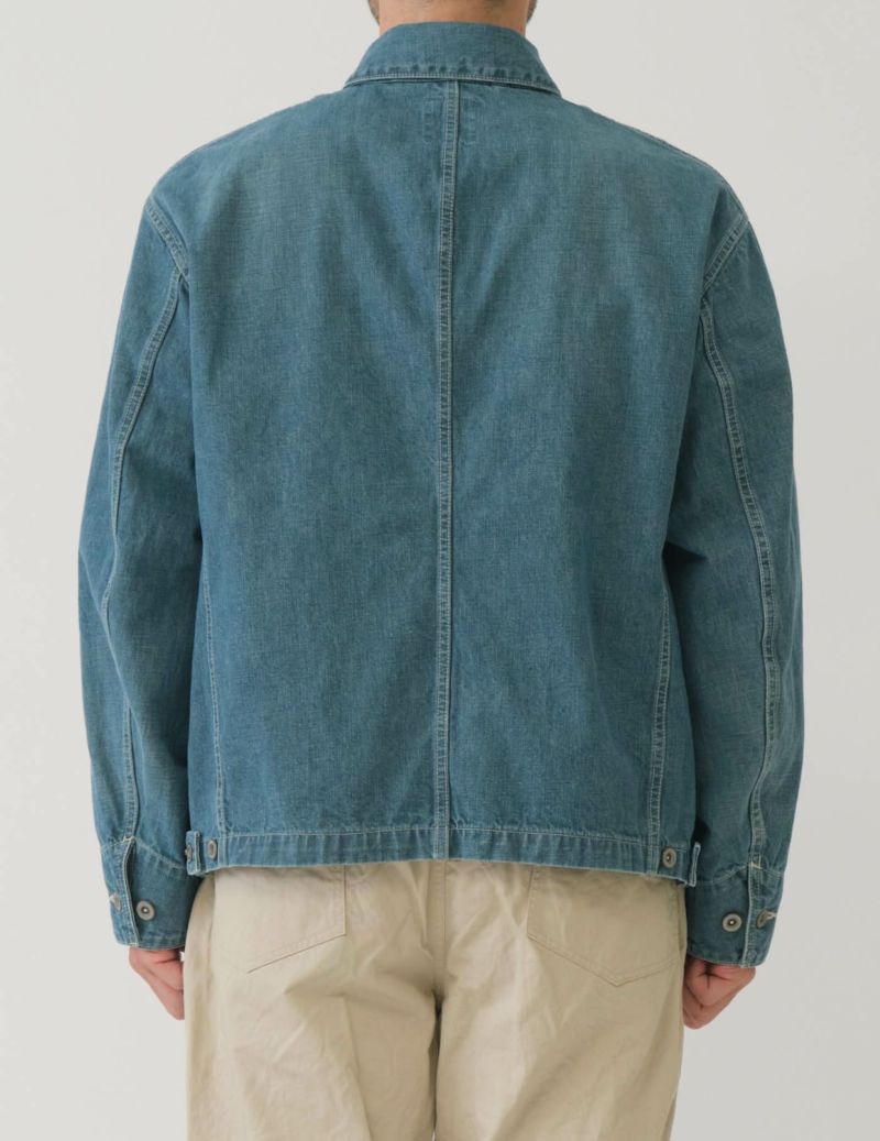 SAGE DE CRET 11 oz Denim Sof201t Coverall Jacket | Blue LEO BOUTIQUE