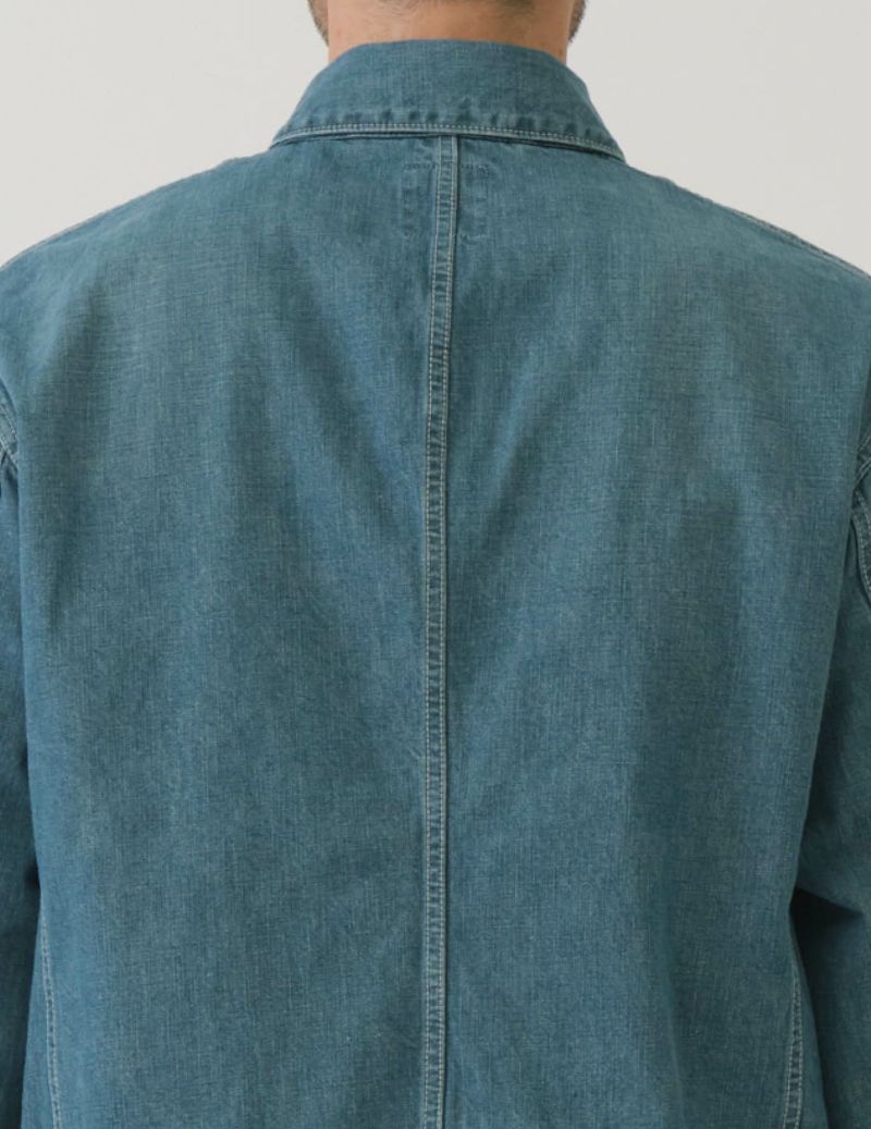 SAGE DE CRET 11 oz Denim Sof201t Coverall Jacket | Blue LEO BOUTIQUE