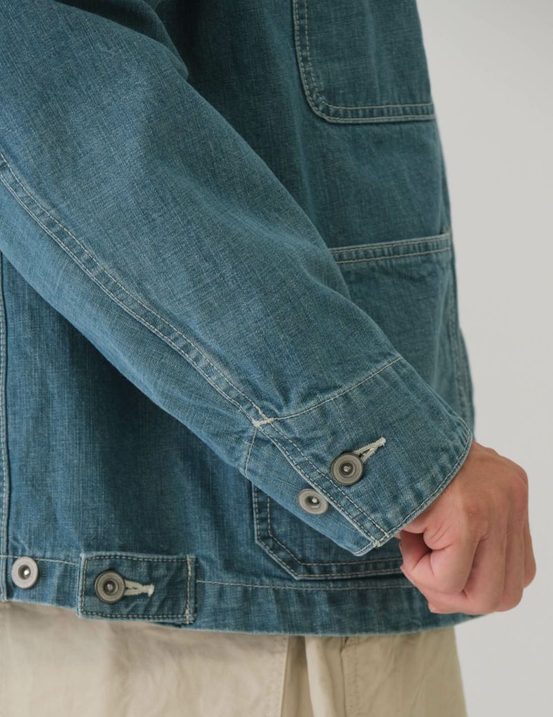 SAGE DE CRET 11 oz Denim Sof201t Coverall Jacket | Blue LEO BOUTIQUE