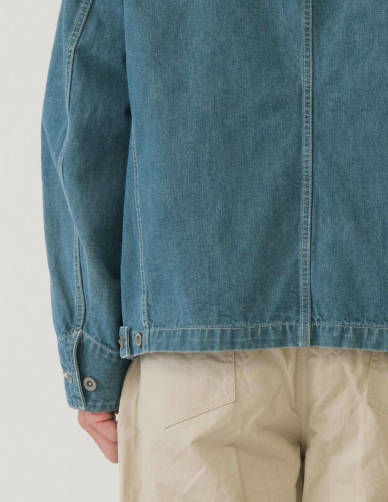 SAGE DE CRET 11 oz Denim Sof201t Coverall Jacket | Blue LEO BOUTIQUE
