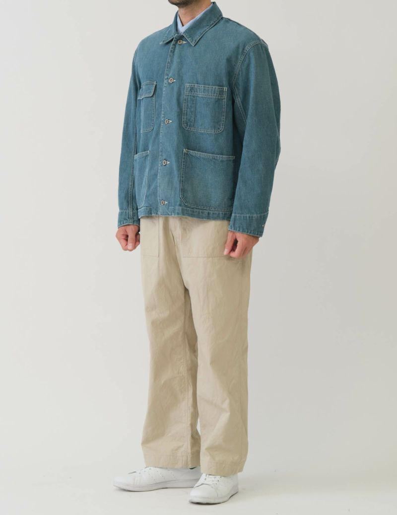 SAGE DE CRET 11 oz Denim Sof201t Coverall Jacket | Blue LEO BOUTIQUE