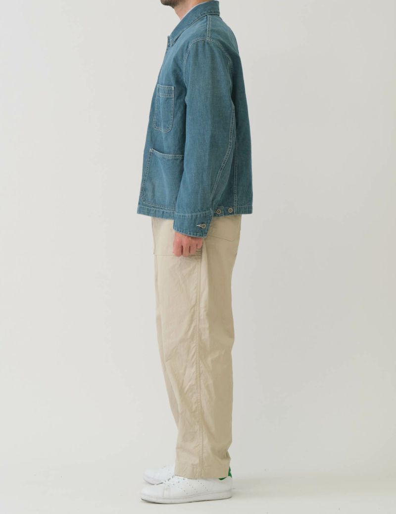 SAGE DE CRET CO Chino Cloth Crinkle Baggy Baker Pants | Beige LEO BOUT…