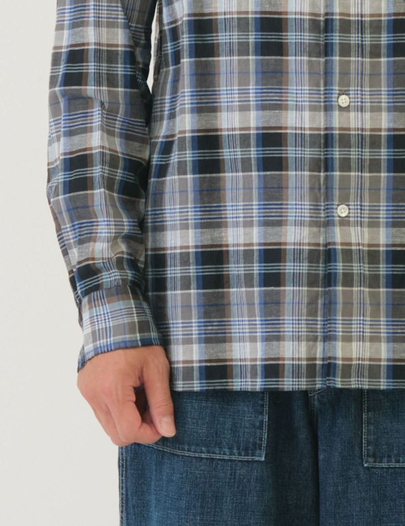 SAGE DE CRET CO/LI Madras Check Short Point Button Down Collar Shirt |…