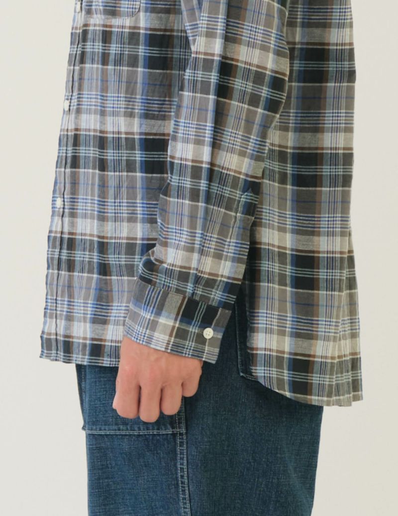 SAGE DE CRET CO/LI Madras Check Short Point Button Down Collar Shirt |…