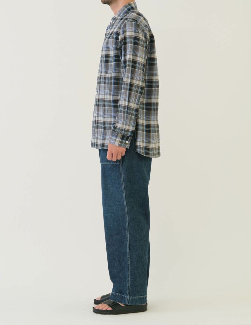 SAGE DE CRET CO/LI Madras Check Short Point Button Down Collar Shirt |…