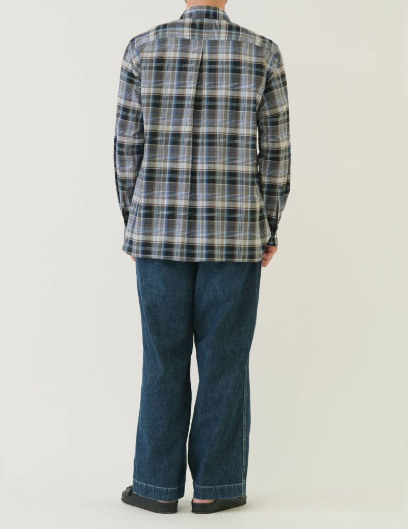 SAGE DE CRET CO/LI Madras Check Short Point Button Down Collar Shirt |…