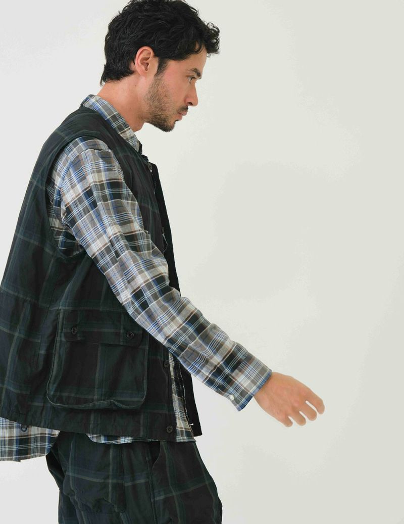 SAGE DE CRET CO/LI Madras Check Short Point Button Down Collar Shirt |…