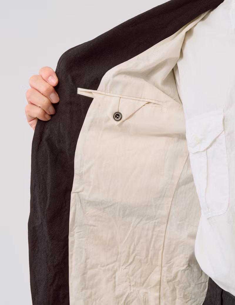 SAGE DE CRET WO/LI Tumble Washed 3-B Tailored Jacket | Brown LEO BOUTIQUE