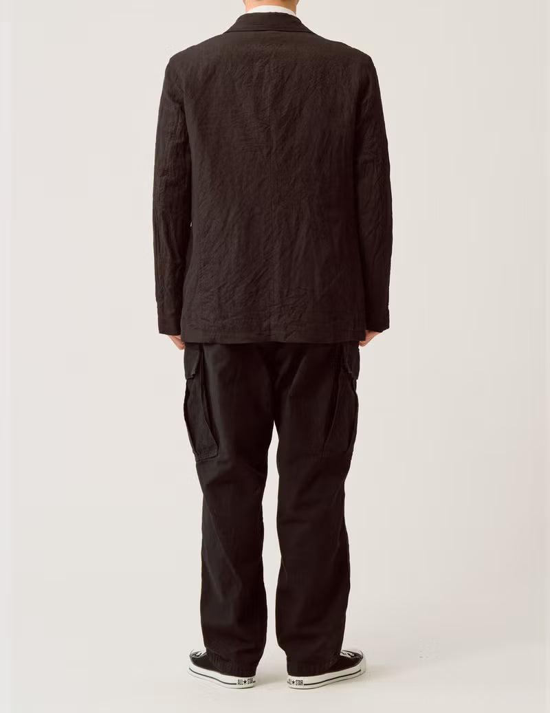 SAGE DE CRET WO/LI Tumble Washed 3-B Tailored Jacket | Brown LEO BOUTIQUE
