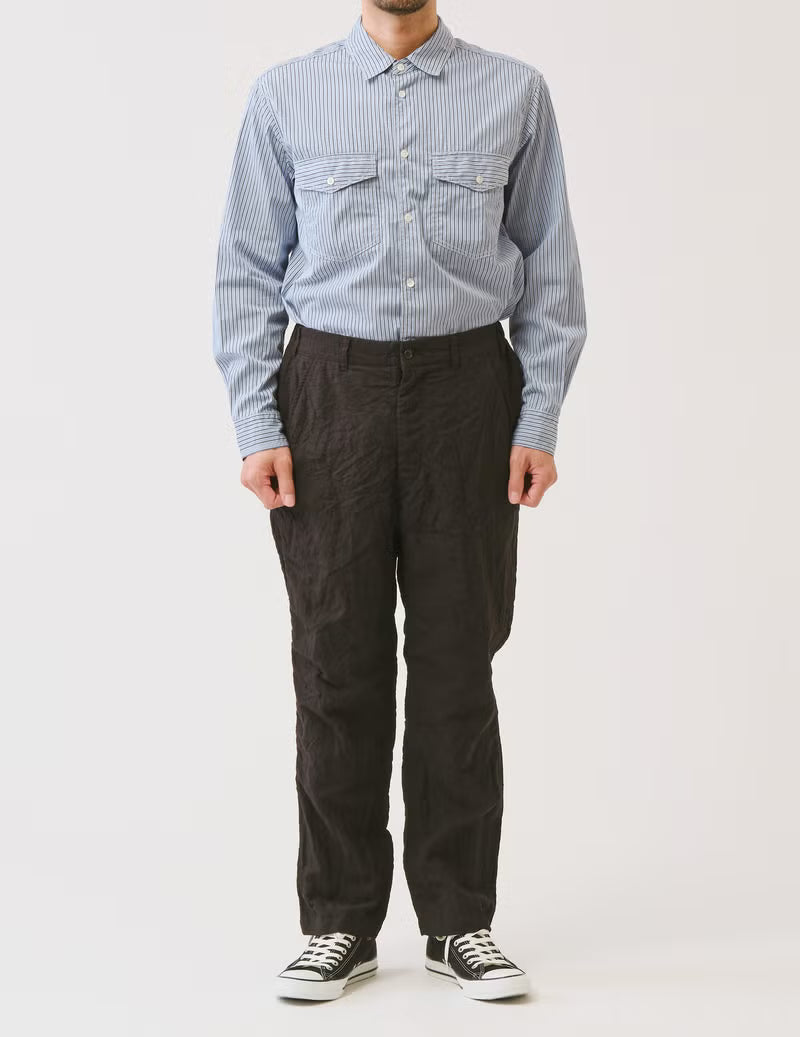 SAGE DE CRET WO/LI Tumble Washed Pegtop Pants | Brown LEO BOUTIQUE