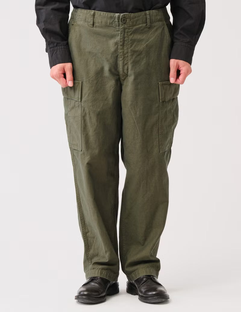 SAGE DE CRET CO/LI Back Satin M-51 Style Wide Pants | Olive LEO BOUTIQUE