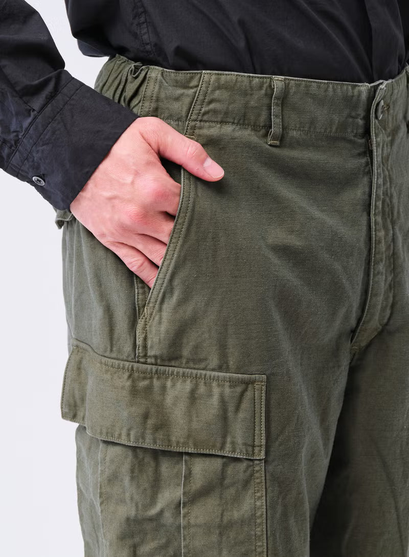 SAGE DE CRET CO/LI Back Satin M-51 Style Wide Pants | Olive LEO BOUTIQUE