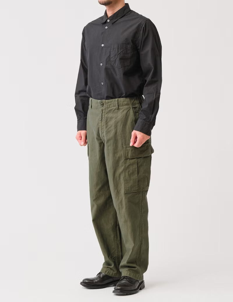 SAGE DE CRET CO/LI Back Satin M-51 Style Wide Pants | Olive LEO BOUTIQUE