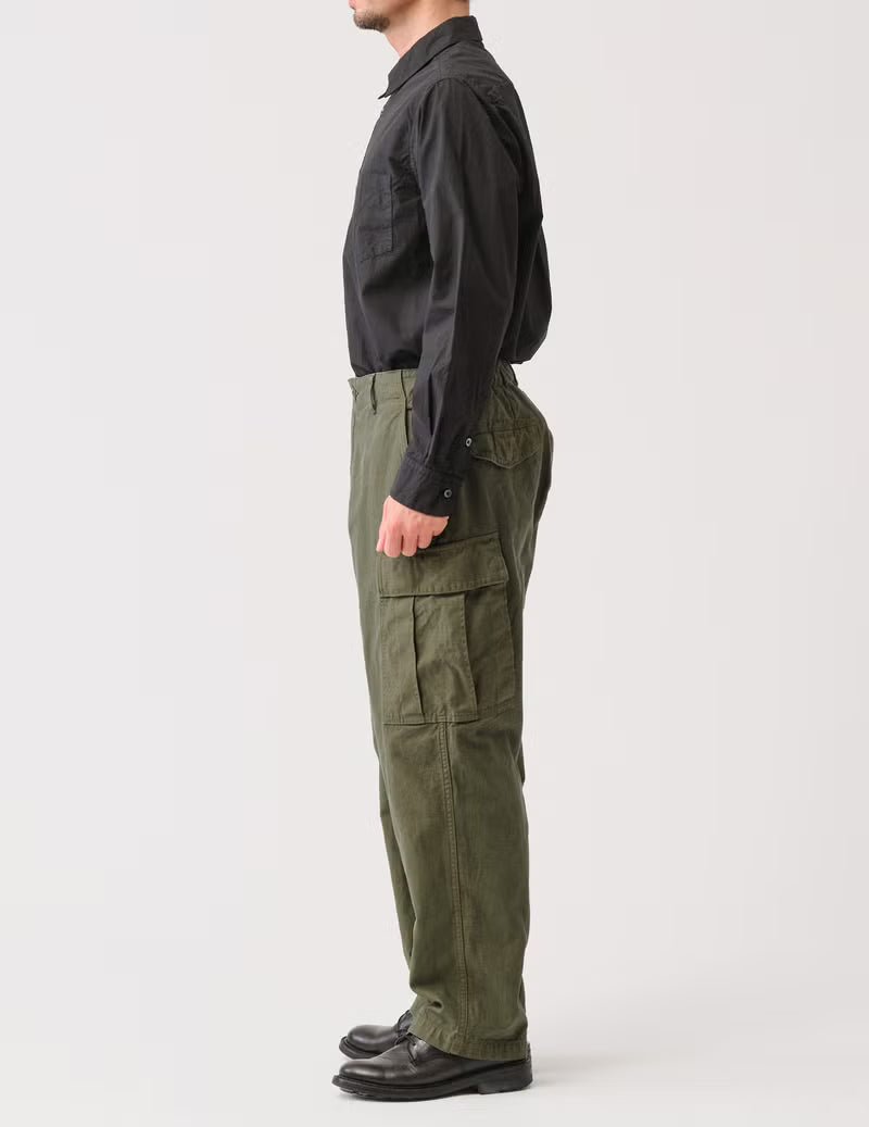 SAGE DE CRET CO/LI Back Satin M-51 Style Wide Pants | Olive LEO BOUTIQUE
