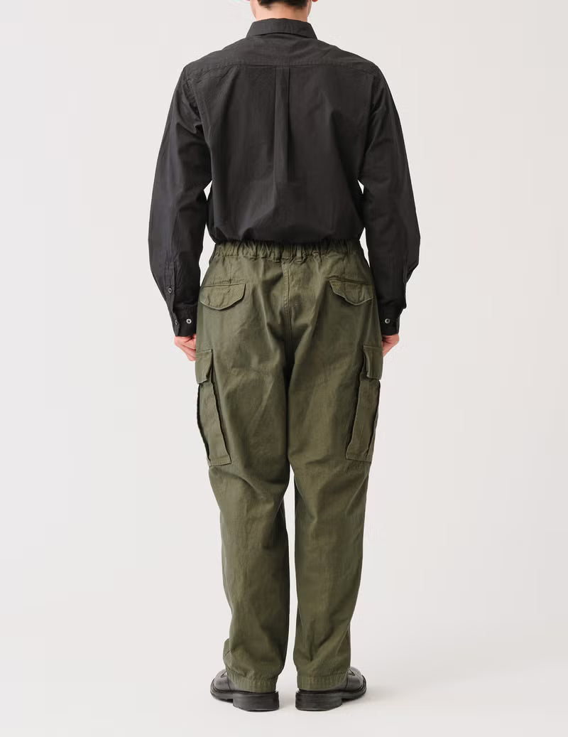 SAGE DE CRET CO/LI Back Satin M-51 Style Wide Pants | Olive LEO BOUTIQUE
