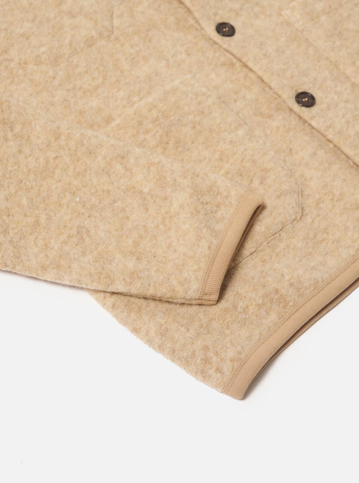 UNIVERSAL WORKS Wool Fleece Cardigan | Fawn LEO BOUTIQUE