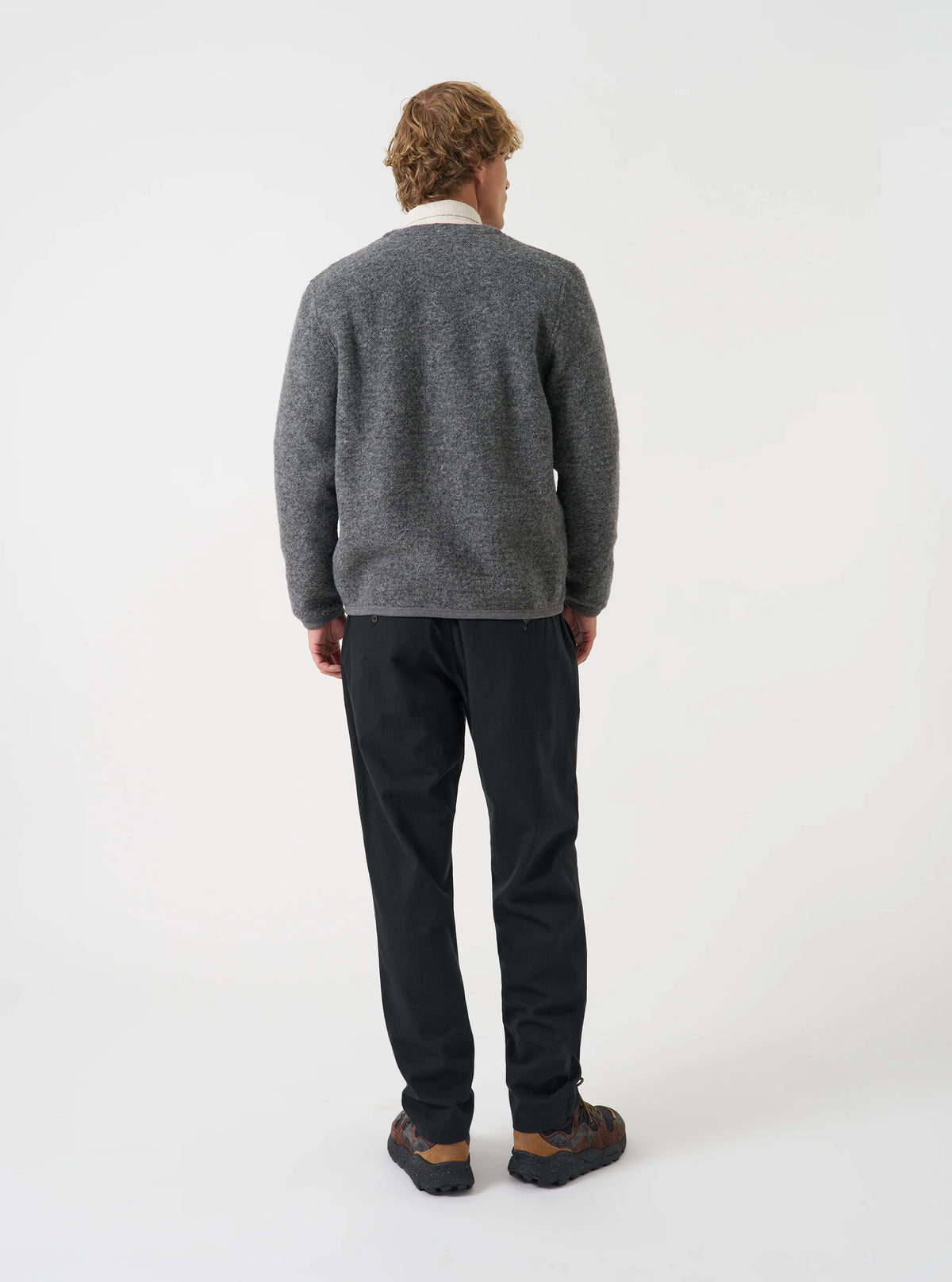 UNIVERSAL WORKS Wool Fleece Cardigan | Grey Marl LEO BOUTIQUE