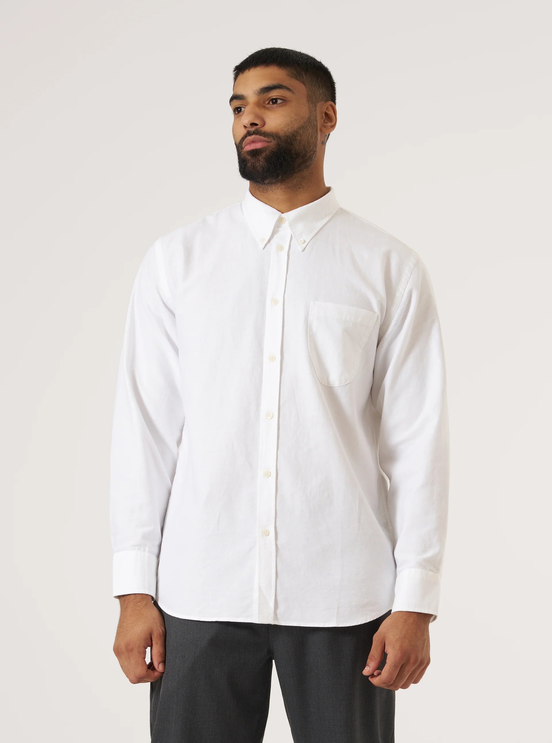 UNIVERSAL WORKS Daybrook Shirt | White LEO BOUTIQUE