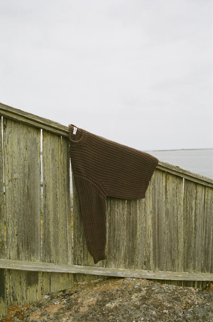SATURDAY PROJECT Fisherman Knit | Chestnut LEO BOUTIQUE 