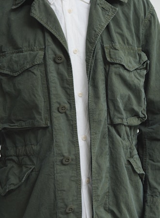 SAGE DE CRET High Density CO/HEMP M65 Style Jacket | Olive LEO BOUTIQUE