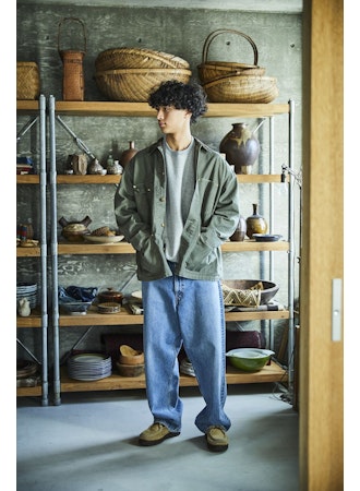 ORSLOW Relaxed Fit Oxford Coverall | Army Green LEO BOUTIQUE