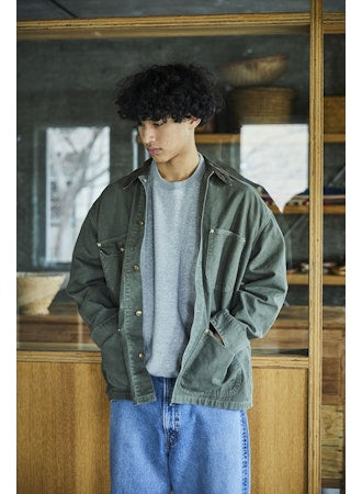 ORSLOW Relaxed Fit Oxford Coverall | Army Green LEO BOUTIQUE