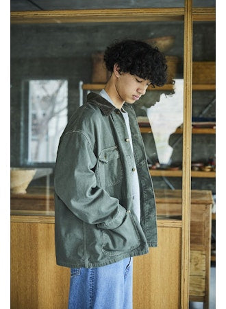 ORSLOW Relaxed Fit Oxford Coverall | Army Green LEO BOUTIQUE