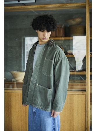 ORSLOW Relaxed Fit Oxford Coverall | Army Green LEO BOUTIQUE