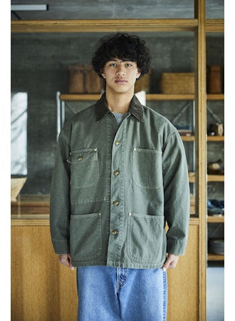 ORSLOW Relaxed Fit Oxford Coverall | Army Green LEO BOUTIQUE