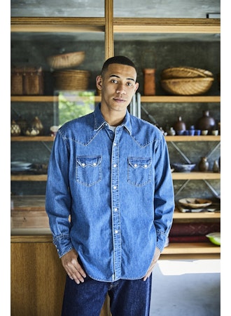 ORSLOW Denim Western Shirt | Denim Used LEO BOUTIQUE
