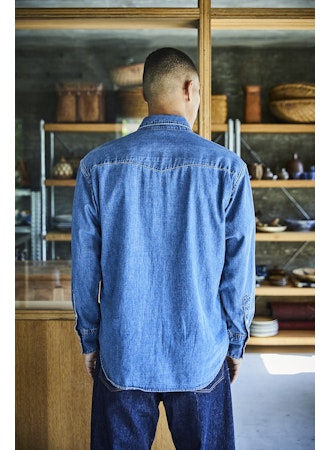 ORSLOW Denim Western Shirt | Denim Used LEO BOUTIQUE