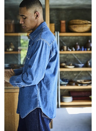 ORSLOW Denim Western Shirt | Denim Used LEO BOUTIQUE