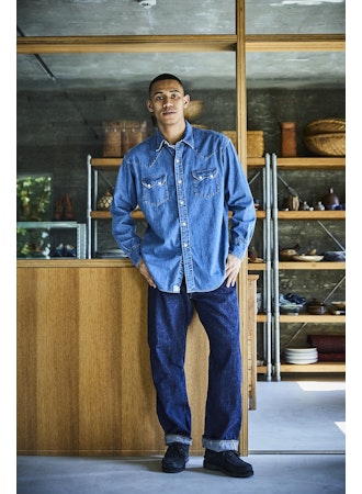 ORSLOW Denim Western Shirt | Denim Used LEO BOUTIQUE