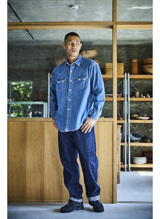 ORSLOW Denim Western Shirt | Denim Used LEO BOUTIQUE