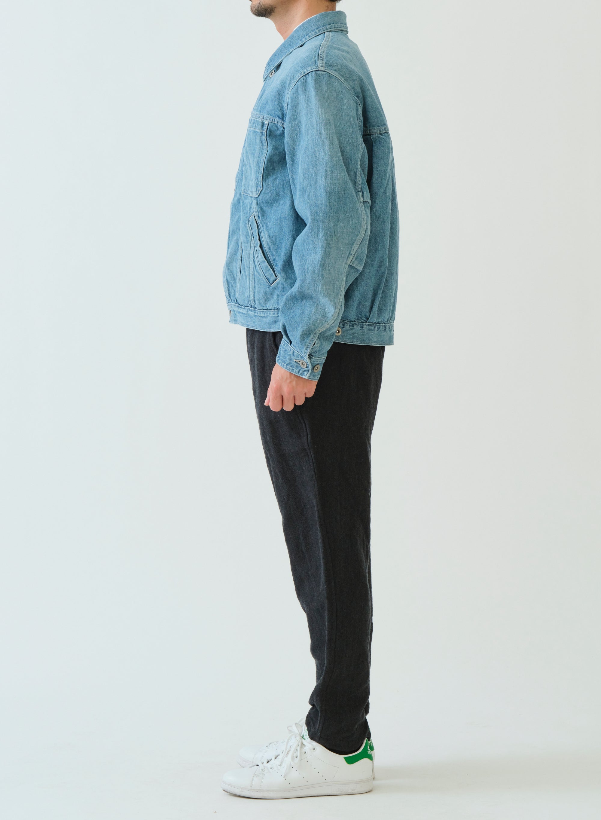 SAGE DE CRET 11oz CO/LI Denim Short Jacket | Blue LEO BOUTIQUE