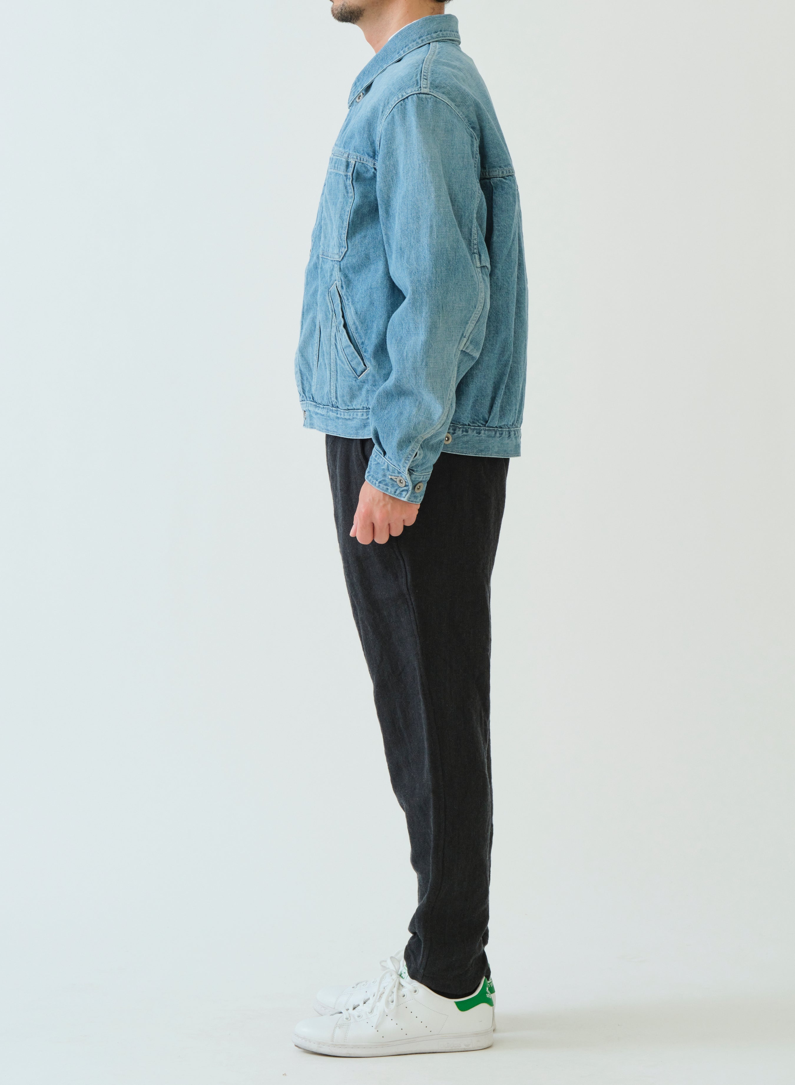 SAGE DE CRET 11oz CO/LI Denim Short Jacket | Blue LEO BOUTIQUE