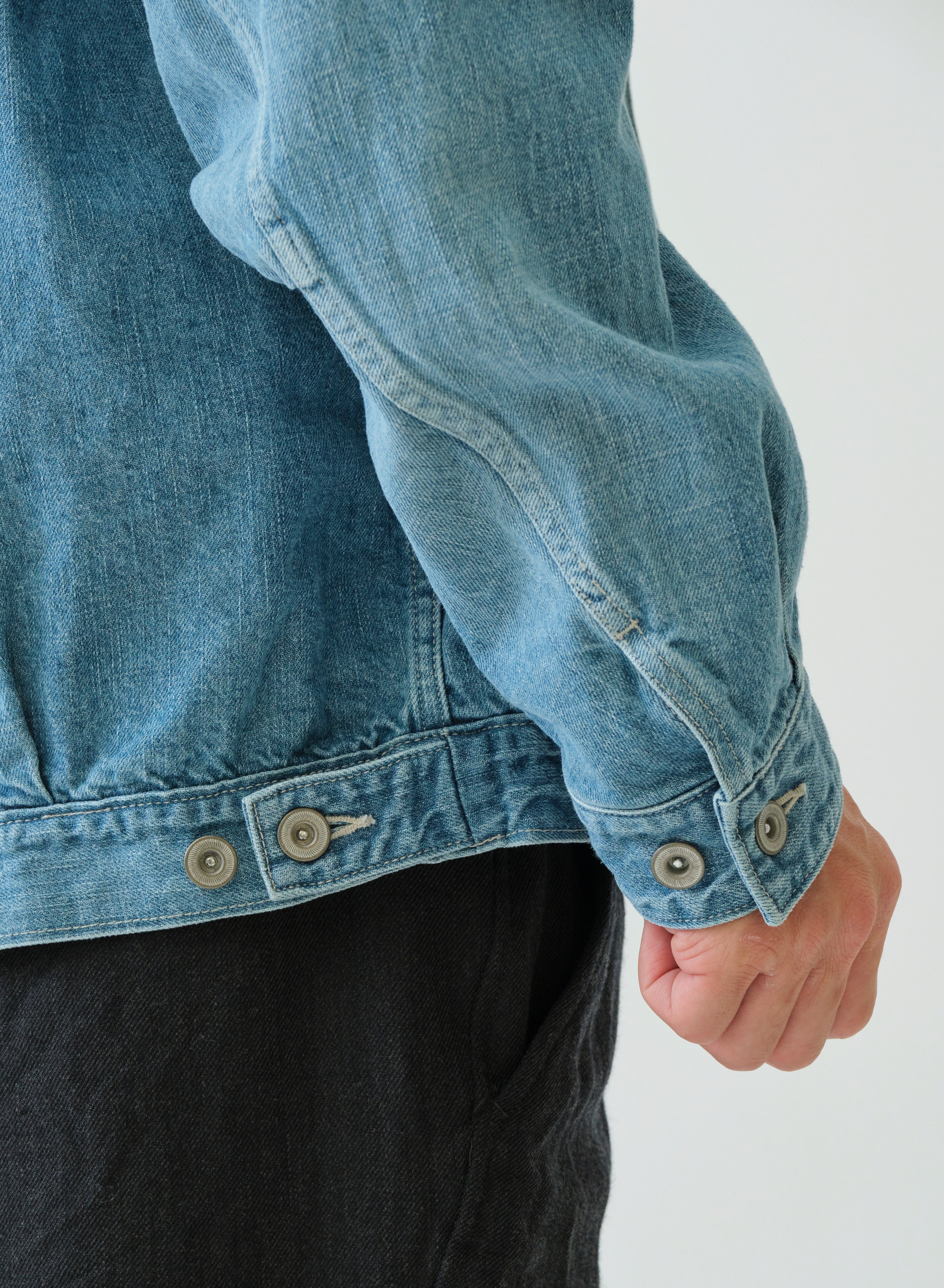 SAGE DE CRET 11oz CO/LI Denim Short Jacket | Blue LEO BOUTIQUE