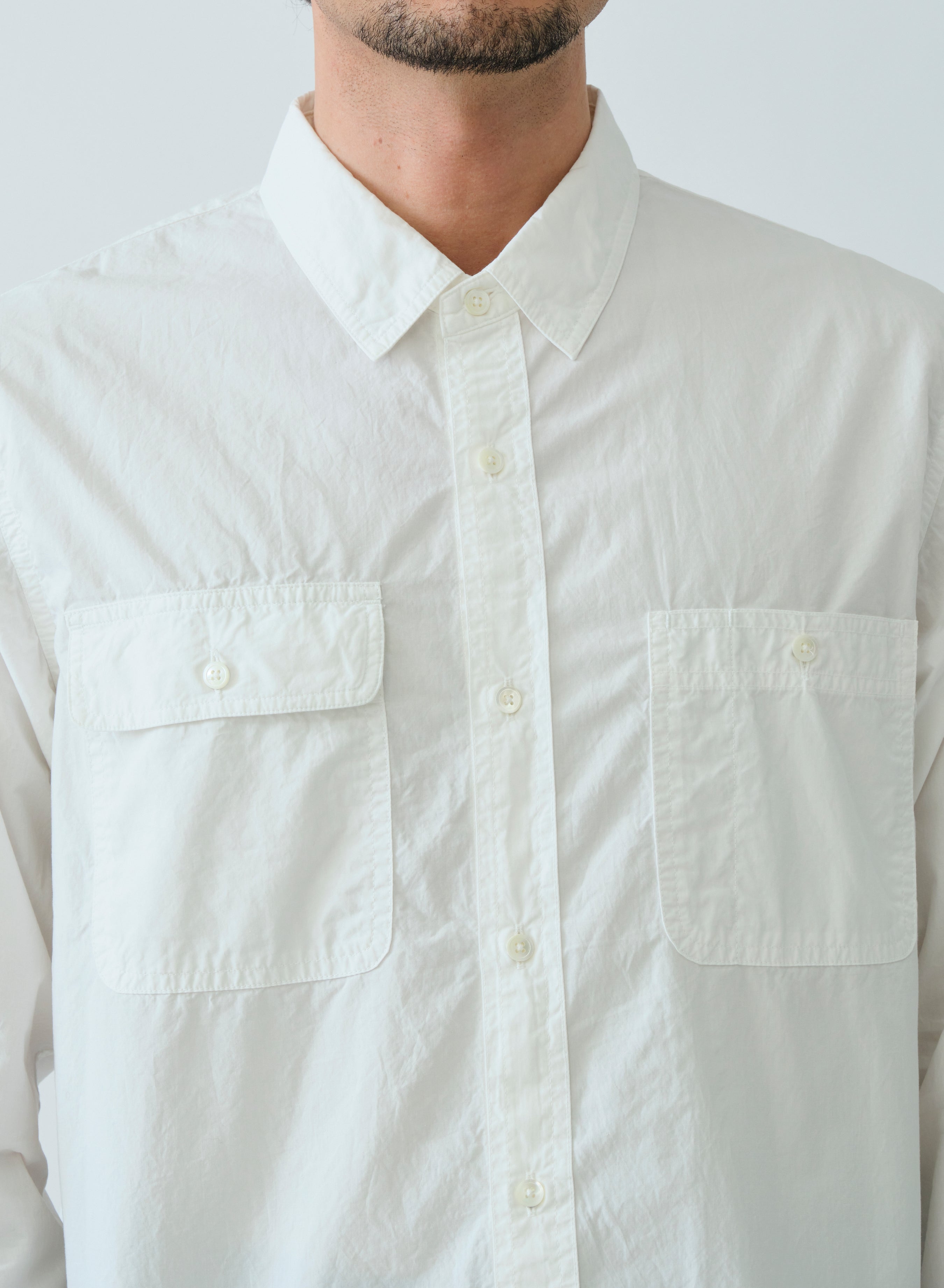 SAGE DE CRET Organic CO Work Shirt | Off White LEO BOUTIQUE