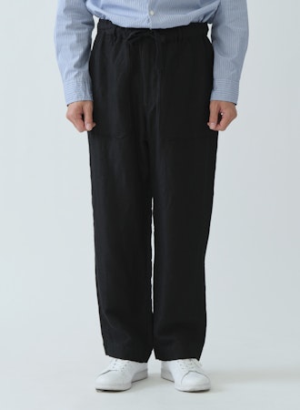 SAGE DE CRET WO/LI Serge Wide Baker Pants | Black LEO BOUTIQUE