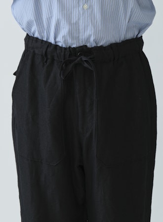 SAGE DE CRET WO/LI Serge Wide Baker Pants | Black LEO BOUTIQUE