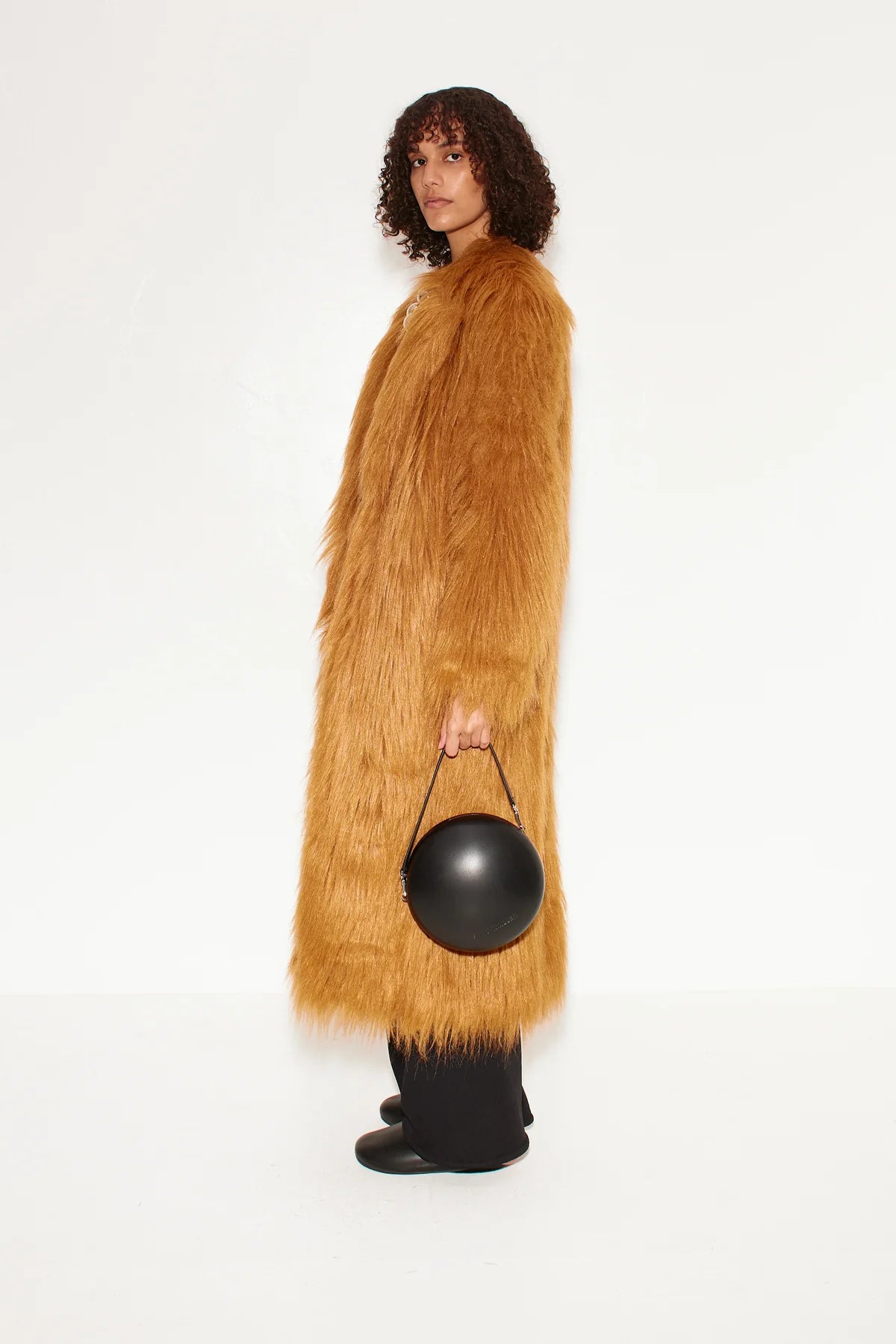 Lett Shaggy Faux Fur Coat | Wheat